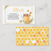 蜂植物学詳細ベビーシャワー挿入カード エンクロージャーカード (正面/裏面)