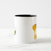 蜂蜜および蜂蜜の蜂のコップ ツートーンマグカップ (中央)