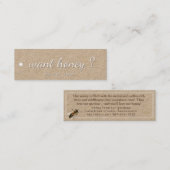 蜂蜜が欲しい?クラフトハネビーキーパーラベル スキニー名刺 (正面/裏面)