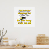 蜂蜜が食べ消えおもしろいる ポスター (キッチン)