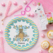 蜂蜜くまの第2ハッピーバースデーの紙皿 ペーパープレート (パーティー)