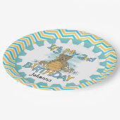 蜂蜜くまの第2ハッピーバースデーの紙皿 ペーパープレート (アングル)