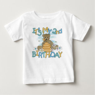 蜂蜜くまの第2誕生日 ベビーTシャツ