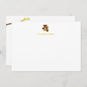 蜂蜜くまはメッセージカードをからかいます ノートカード (正面/裏面)