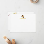 蜂蜜くまはメッセージカードをからかいます ノートカード (正面/裏面インサイチュ)