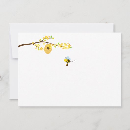 蜂蜜くまはメッセージカードをからかいます ノートカード (裏面)