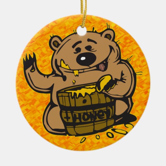 蜂蜜として菓子 セラミックオーナメント (正面)