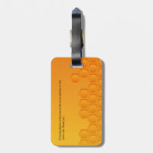 蜂蜜とデイジーフラワー ラゲッジタグ (裏面縦)