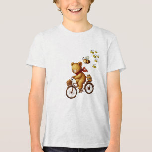 蜂蜜とミツバチで自転車に乗って愛らしいクマ 過去記事 トライブレンドＴシャツ