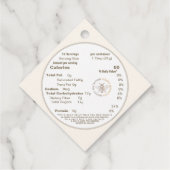 蜂蜜と栄養の事実金ゴールドアイボリーラベル フェイバータグ (裏面)