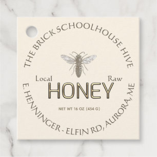 蜂蜜と栄養ファクトラベルアイボリークイーンビー フェイバータグ