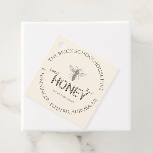 蜂蜜と栄養ファクトラベルアイボリークイーンビー フェイバータグ (インサイチュ)