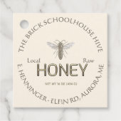 蜂蜜と栄養ファクトラベルアイボリークイーンビー フェイバータグ (正面)