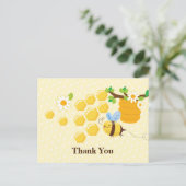 蜂蜜と花のサンキューカード インビテーションポストカード (スタンド正面)