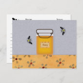 蜂蜜と蜂のレシピカード ポストカード (正面/裏面)