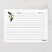 蜂蜜と蜂のレシピカード ポストカード (裏面)