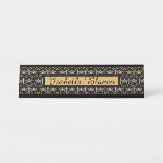 蜂蜜と蜂 デスクネームプレート (正面)