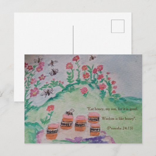 蜂蜜と蜂 ポストカード (正面/裏面)
