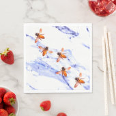 蜂蜜と青の大理石 スタンダードランチョンナプキン (インサイチュ)