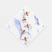 蜂蜜と青の大理石 スタンダードランチョンナプキン (角)