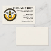 蜂蜜と養蜂のビジネスカード 蜂蜜販売 名刺 (正面/裏面)