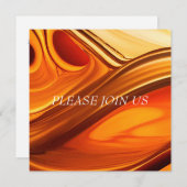 蜂蜜に近い流れる抽象芸術 招待状 (正面/裏面)
