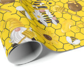 蜂蜜のまわりに格言パターン ラッピングペーパー (ロールコーナー)