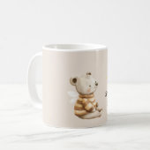 蜂蜜のような優しいクマ太陽 コーヒーマグカップ (正面左)