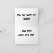 蜂蜜のように優しい挨拶 カード (内部)