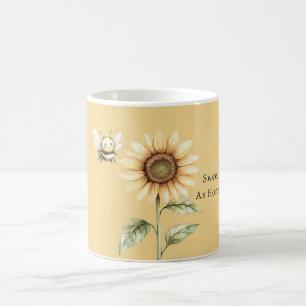 蜂蜜のように甘いひまわりのミツバチの黄色いゴールド コーヒーマグカップ