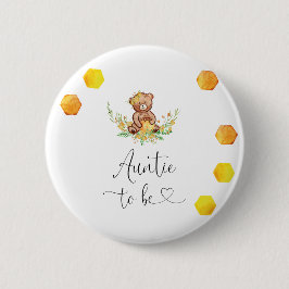 蜂蜜のクマになるおばさんボタン 缶バッジ