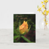 蜂蜜のバラのつぼみの母の日カード カード (黄色い花)