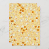 蜂蜜のマリーゴールドの結婚式セット 招待状 (正面/裏面)