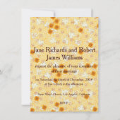 蜂蜜のマリーゴールドの結婚式セット 招待状 (裏面)