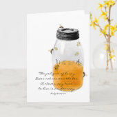 蜂蜜のメッセージカード-エミリー・ディキンソンの系統 カード (黄色い花)