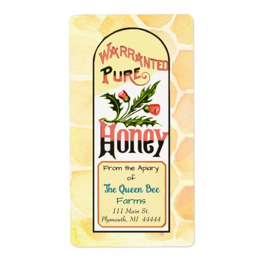 蜂蜜の出荷ラベル ラベル (正面)