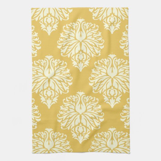 蜂蜜の南コテージのダマスク織 キッチンタオル (縦)