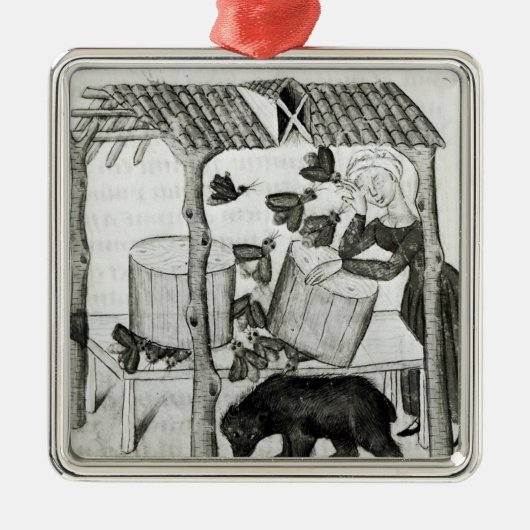 蜂蜜の収集 メタルオーナメント (正面)