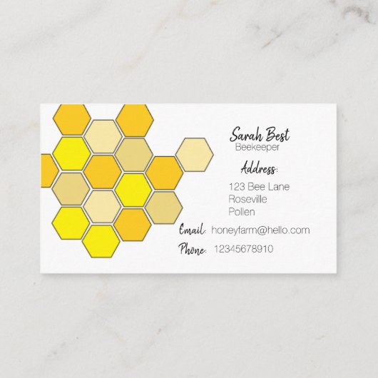 蜂蜜の名刺 名刺 (裏面)
