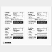 蜂蜜の名前の栄養事実ラベル 長方形シール (シート)