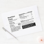 蜂蜜の名前の栄養事実ラベル 長方形シール (封筒)