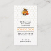 蜂蜜の売り手 – 養蜂家 名刺 (裏面)