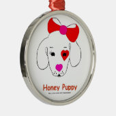 蜂蜜の子犬のオーナメント メタルオーナメント (右)