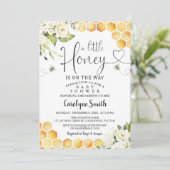 蜂蜜の小さなベビーシャワー招待状 招待状 (スタンド正面)