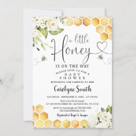 蜂蜜の小さなベビーシャワー招待状 招待状