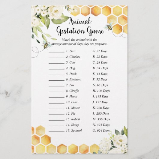 蜂蜜の小さな赤ちゃんシャワー動物の妊娠 (正面)