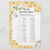 蜂蜜の小さな赤ちゃんシャワー動物の妊娠 (正面/裏面)