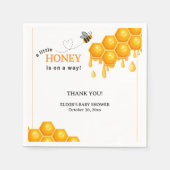 蜂蜜の少し行く途中のハニカムの赤ちゃんシャワー スタンダードカクテルナプキン (正面)
