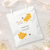 蜂蜜の少し行く途中のハニカムの赤ちゃんシャワー フェイバーバッグ (クリップ留めされた状態)