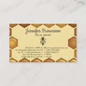 蜂蜜の巣のハチマーク 名刺 (裏面)